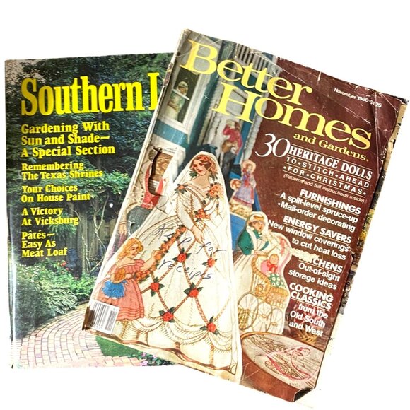 Vintage 1980s Southern Living and Better Homes & Gardens Magazines w Advertising - Picture 1 of 16